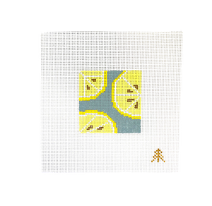 Lemons Needlepoint Canvas Insert for Can Cozy