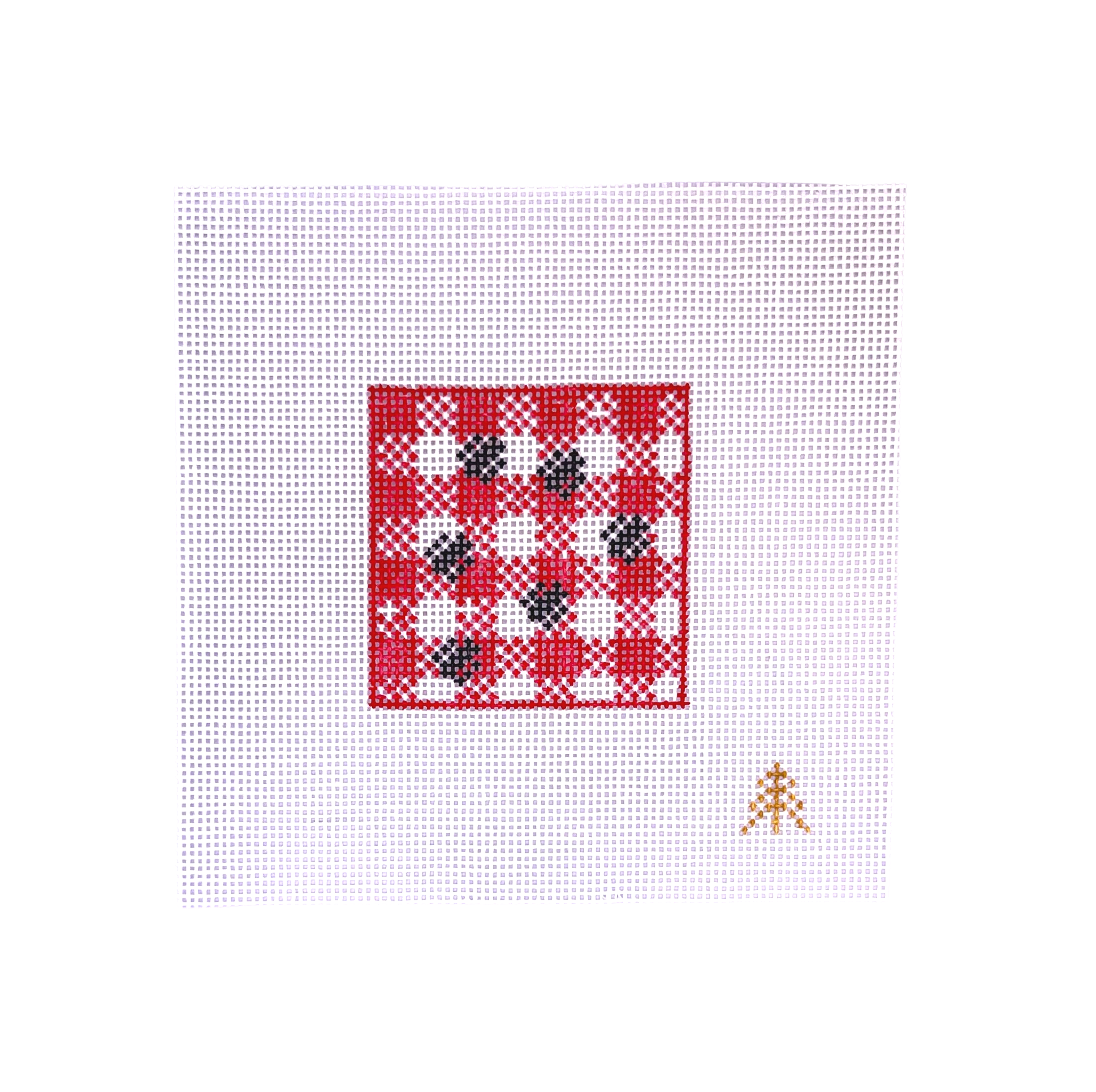 Picnic Ants Needlepoint Canvas Insert for Can Cozy