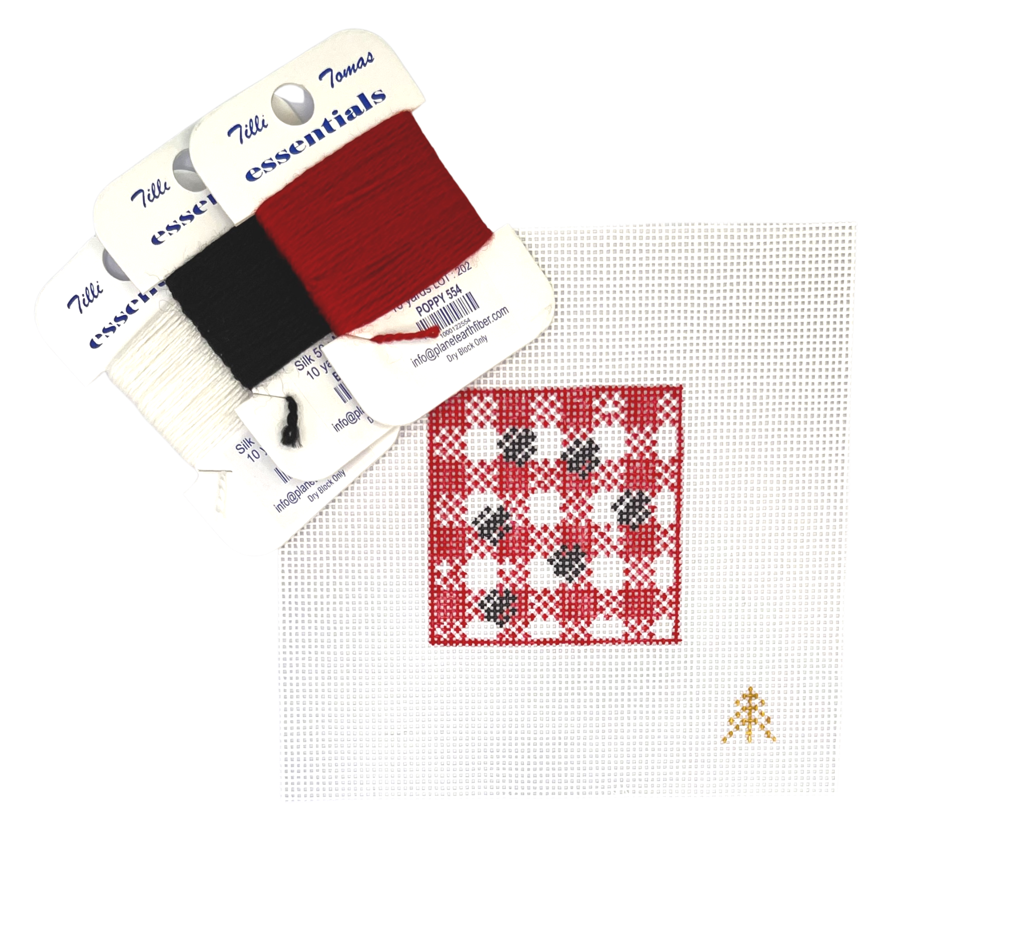 Picnic Ants Needlepoint Canvas Insert for Can Cozy