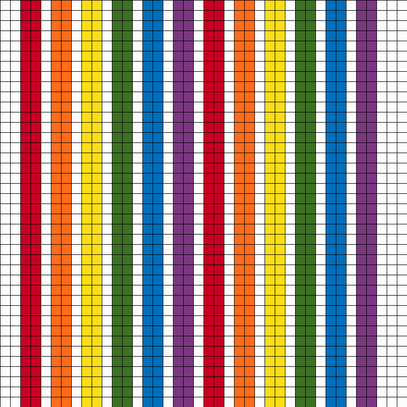 Rainbow Stripe PRIDE Chart