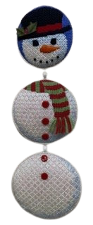 Snowman Dangle Handpainted Needlepoint Canvas