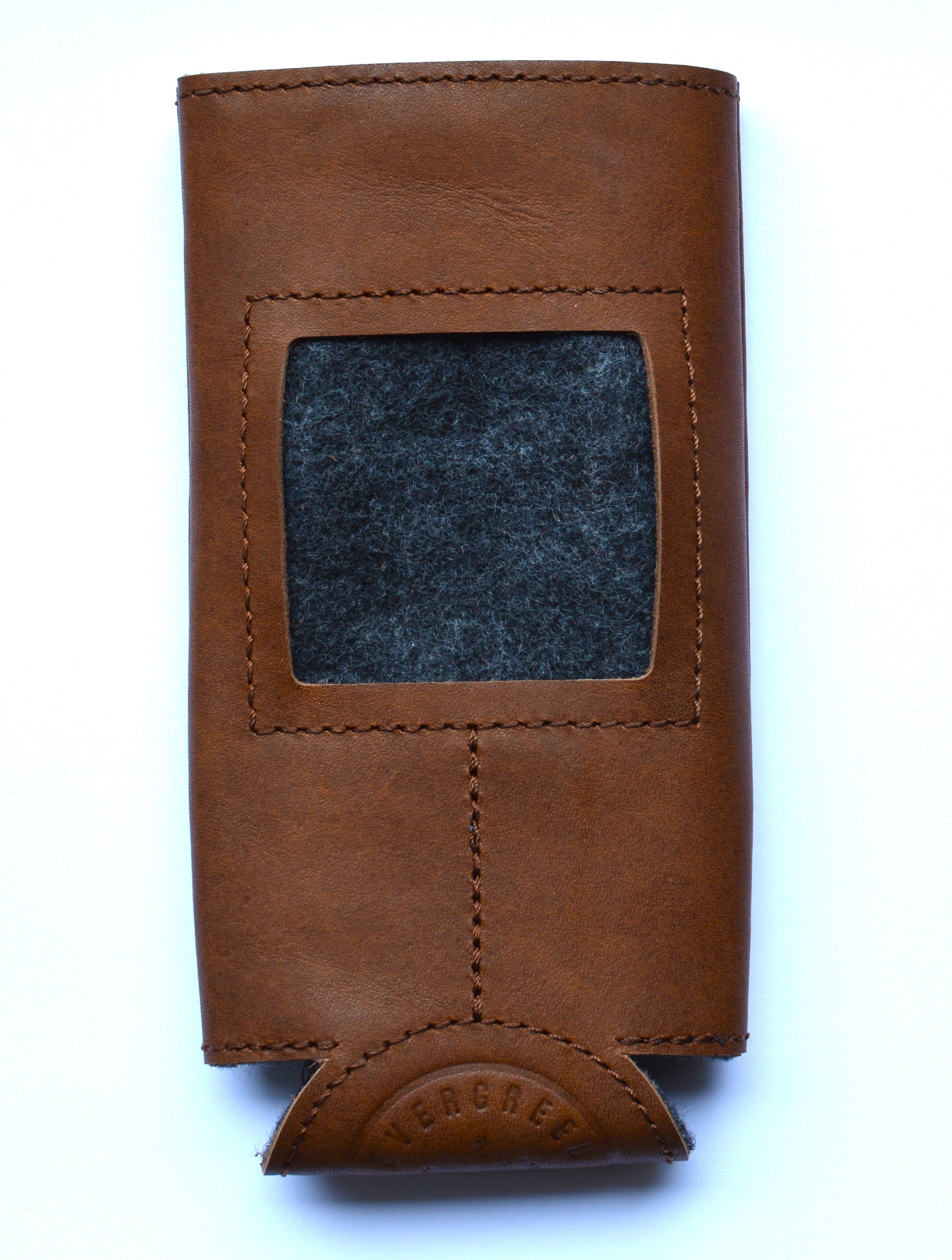 Self-Finishing Leather Can Cozy for Needlepoint, Slim 12 oz. Can, Classics