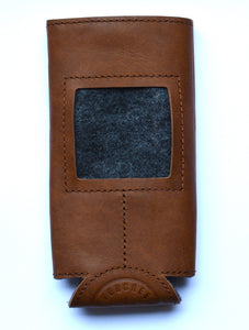 Self-Finishing Leather Can Cozy for Needlepoint, Slim 12 oz. Can, Classics