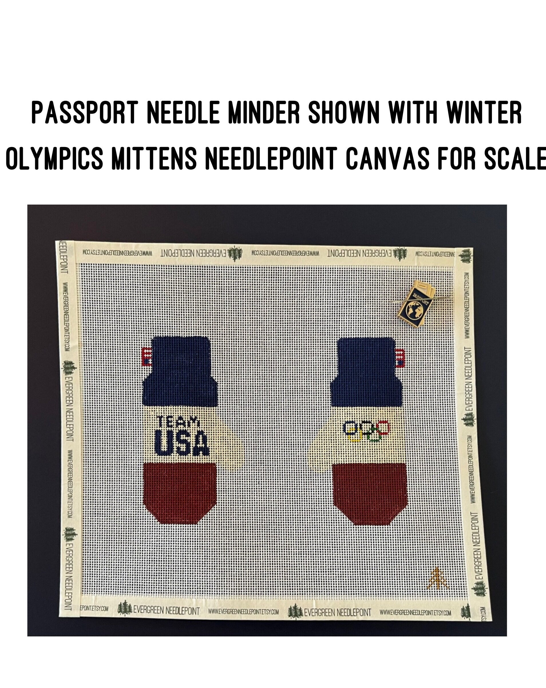 Passport with World Map Needle Minder for Travel