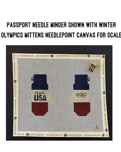 Passport with World Map Needle Minder for Travel