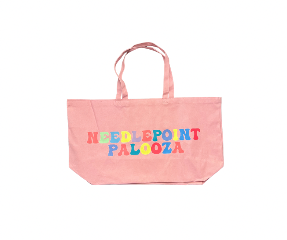 Needlepoint Palooza Pink Swag Bag