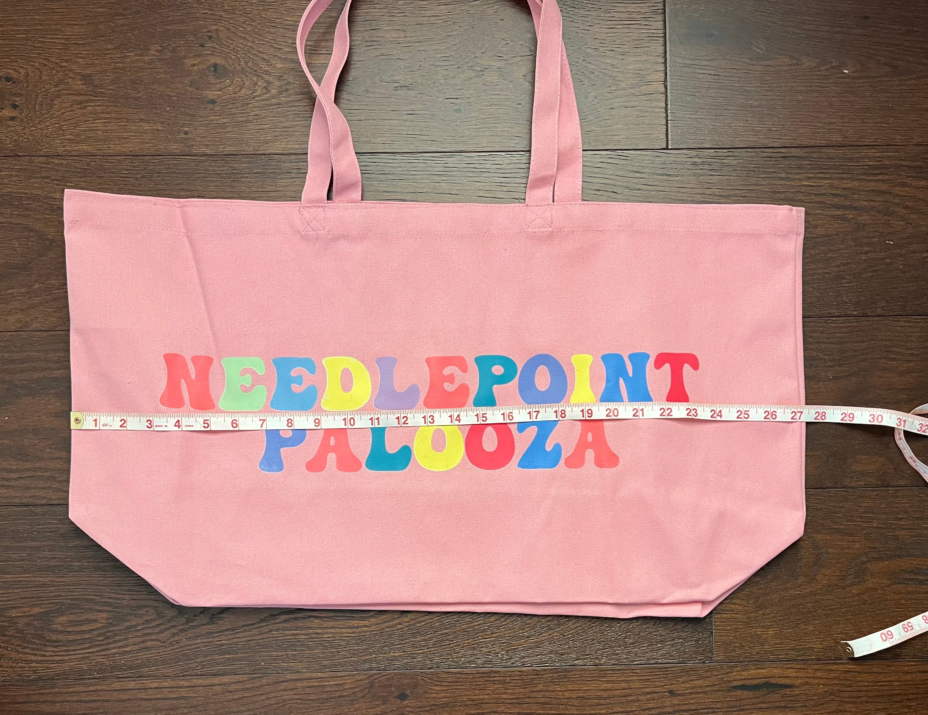 Needlepoint Palooza Pink Swag Bag